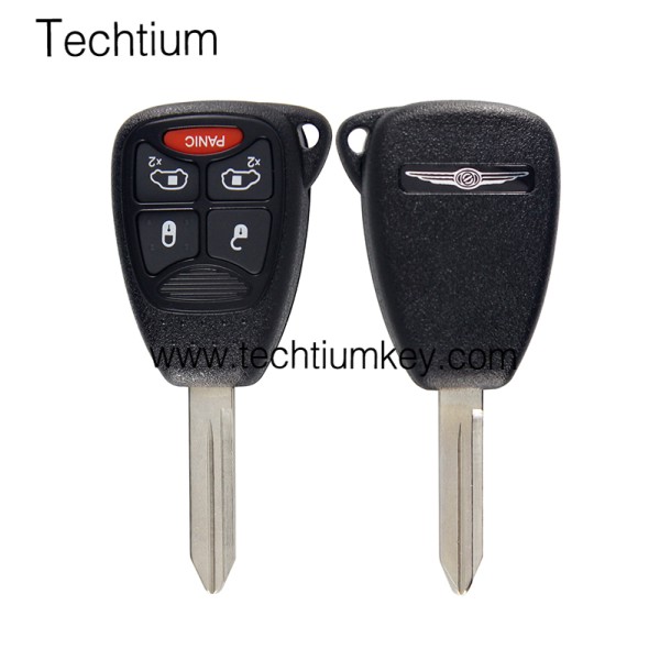 with battery clamp 4+1 button remote key shell for Chrysler